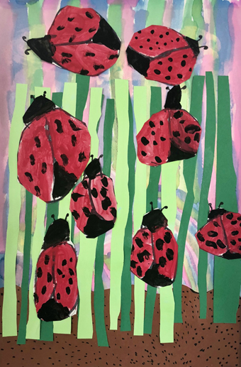 Painting of lady bugs