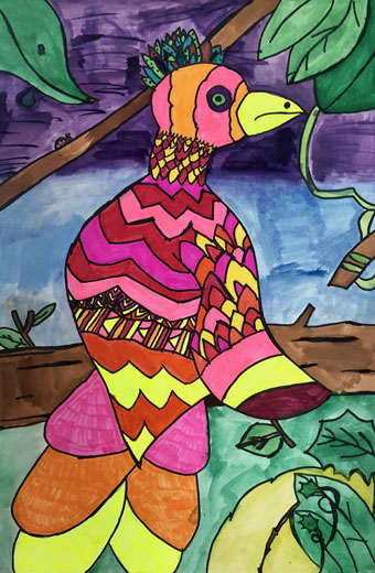 Drawing of a bird/