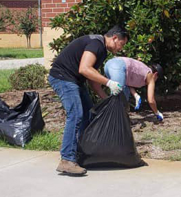 Pulling weeds at DSA